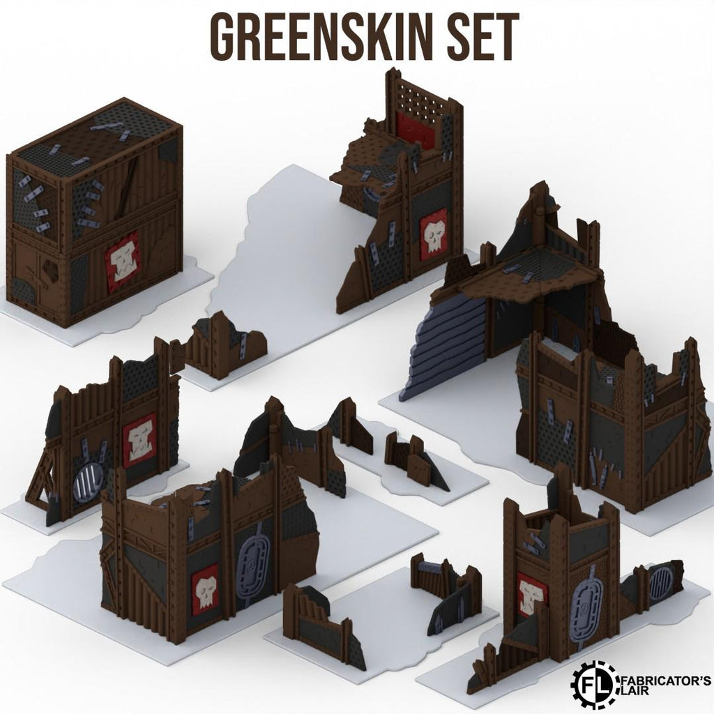 11th EDITION  full table Foldable Orc core Terrain set  *PHYSICAL PRINTS*