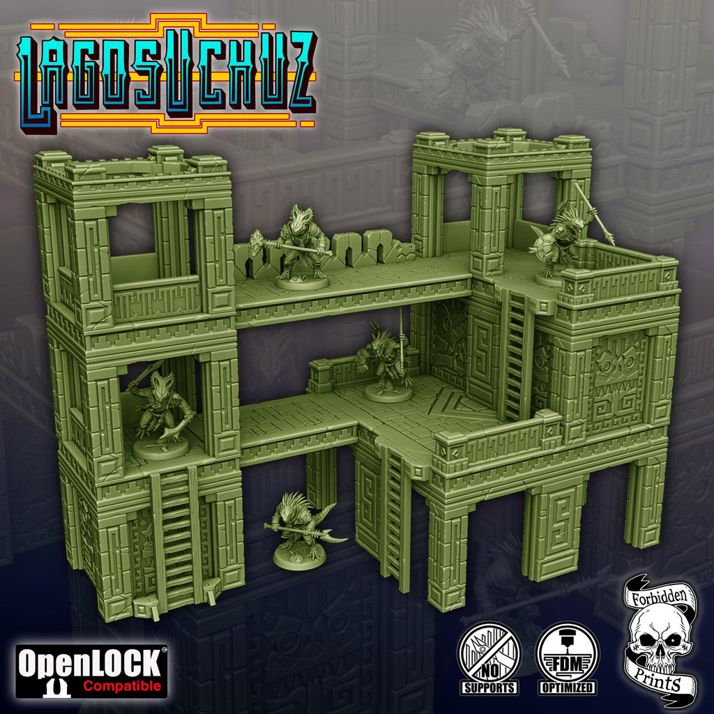 Jungle Ruins Terrain Set, Lagosuchuz, D&D Miniatures, Fantasy Wargaming Terrain