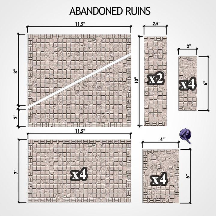 11th EDITION  Abandoned Ruins Terrain Layouts *PHYSICAL PRINTS*
