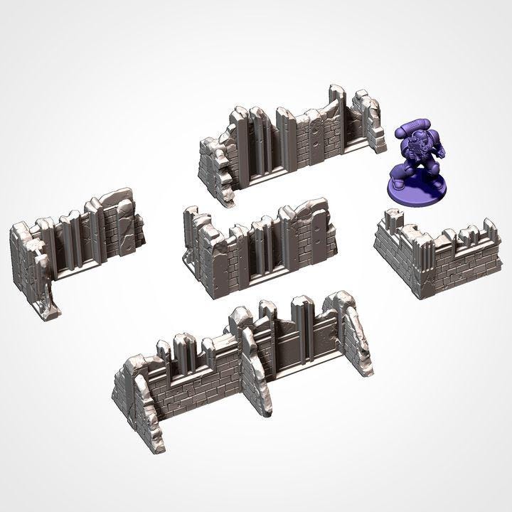 11th EDITION ready  Abandoned City Terrain set  *PHYSICAL PRINTS*
