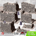 Sc-Fi Infected City Ruins for Wargaming