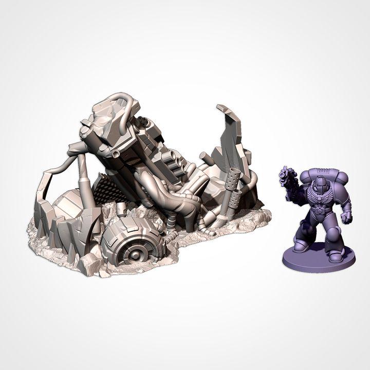 SC-FI Space Orc Crashed Vehicles
