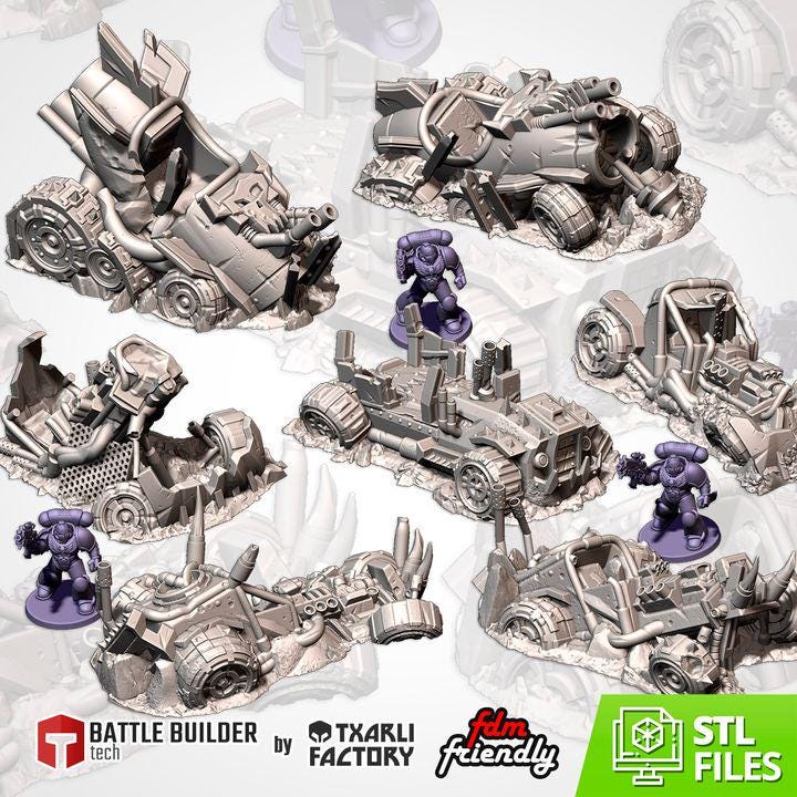 SC-FI Space Orc Crashed Vehicles