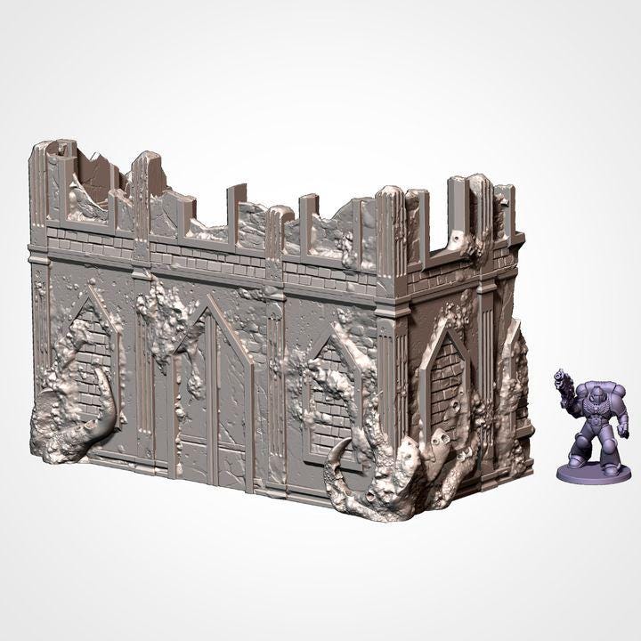 Sc-Fi Infected City Ruins for Wargaming