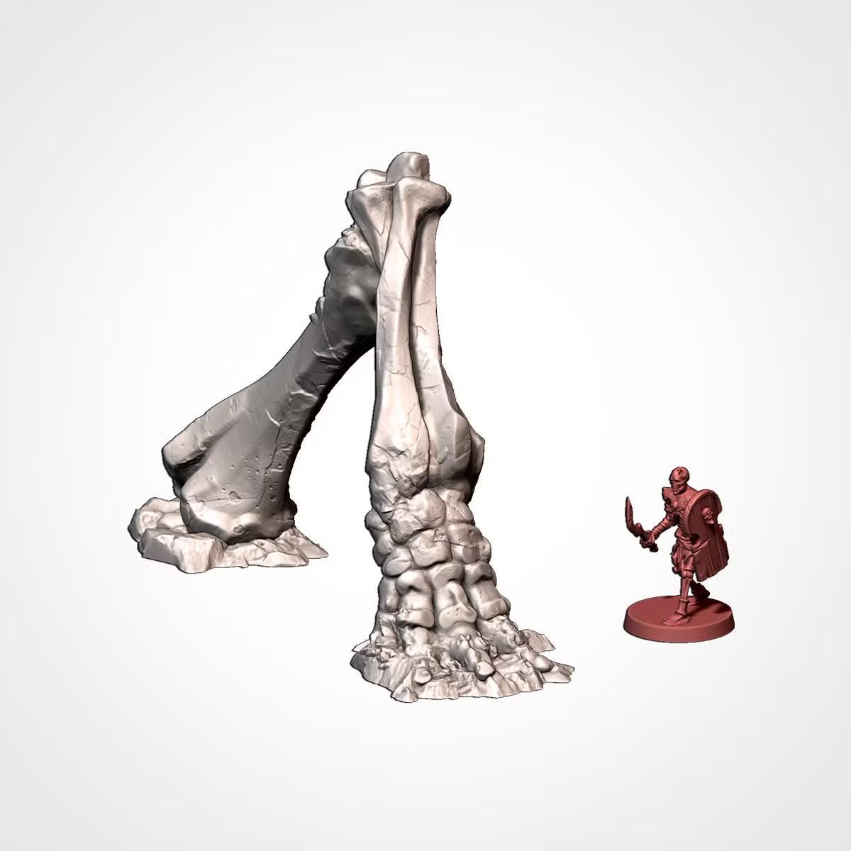 Giant Bone Graveyard Terrain | 28mm 32mm Wargaming | Monster Skeleton & Skull Scenery | 3D Printed Tabletop Terrain