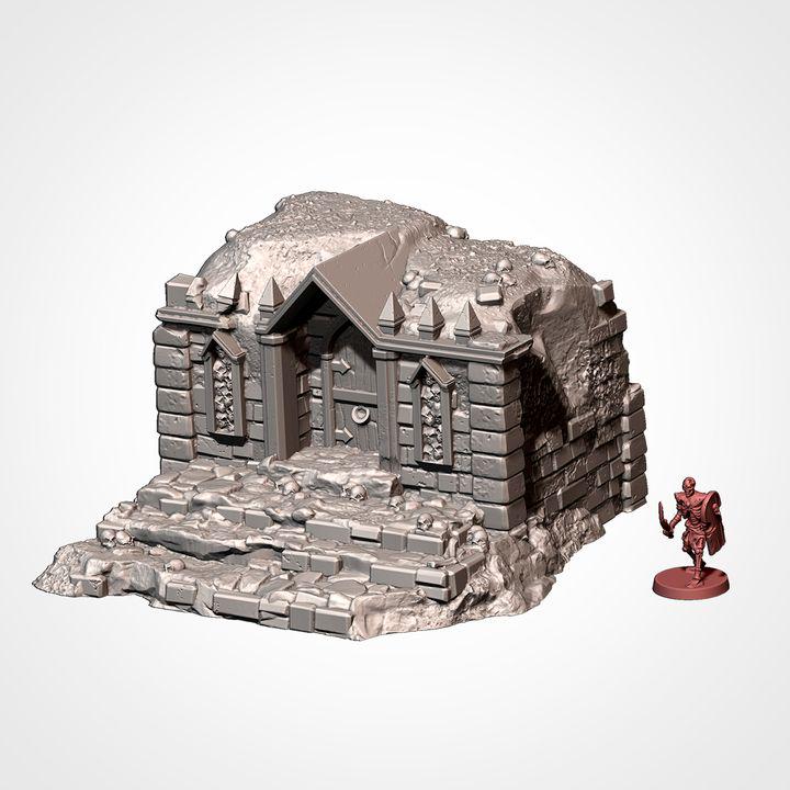 Skull Tomb and monuments Scatter terrain for Fantasy Wargaming