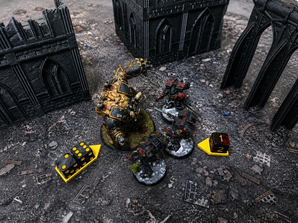 Tabletop Dice Holder & Wound Tracker | 3D Printed Dice Tray for Wargaming | 40K Compatible Gaming Accessory