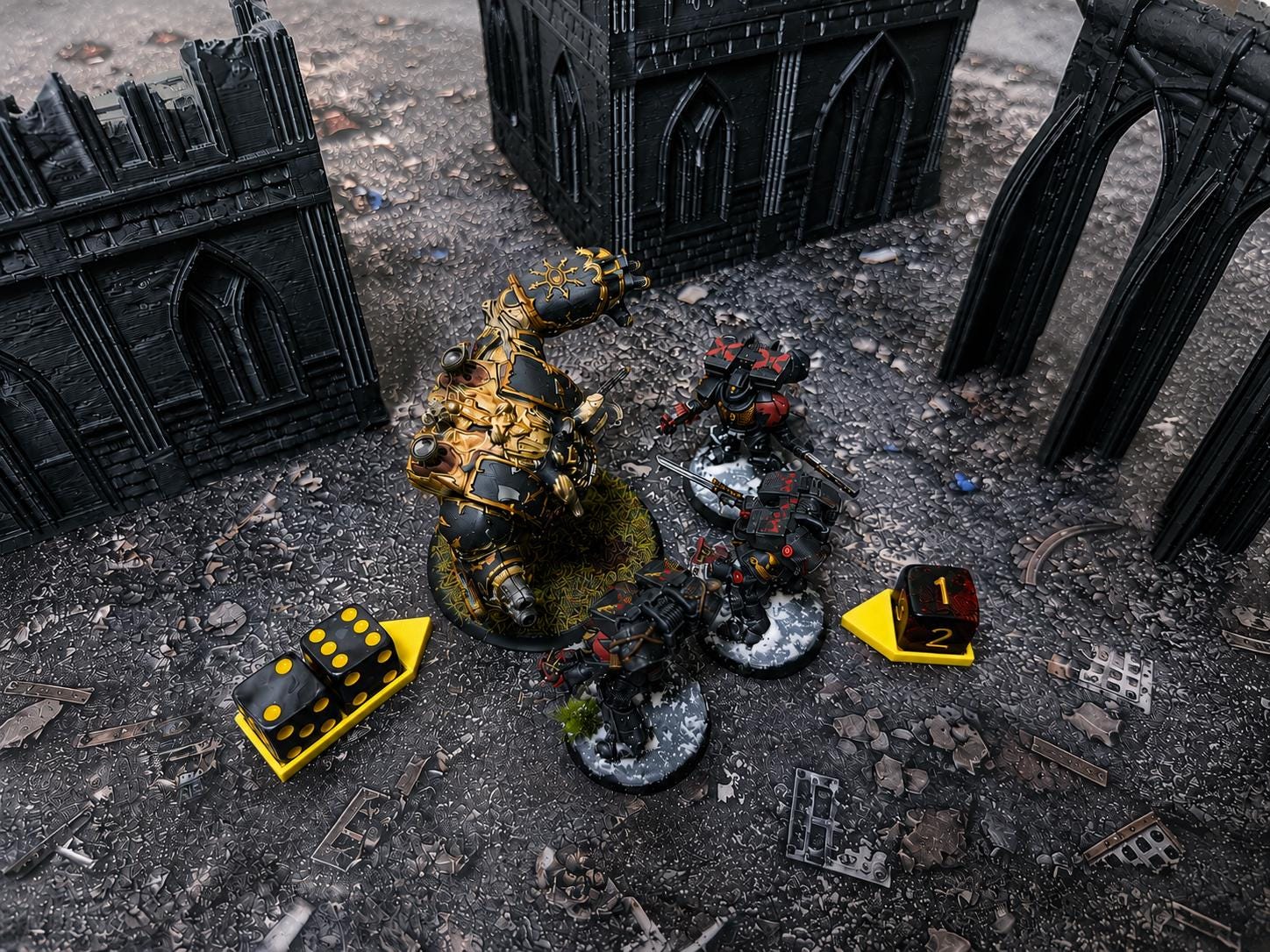 Tabletop Dice Holder & Wound Tracker | 3D Printed Dice Tray for Wargaming | 40K Compatible Gaming Accessory