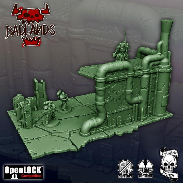 11th EDITION ready Badlands Terrain set  *PHYSICAL PRINTS*