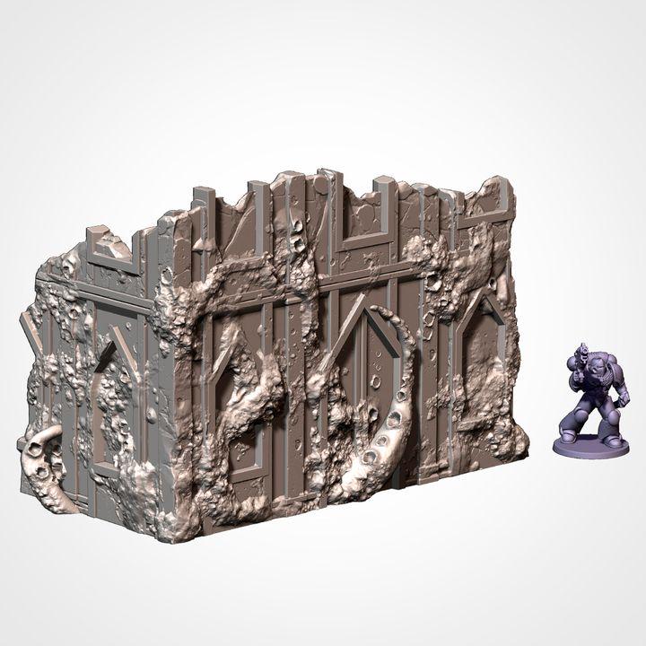 Sc-Fi Infected City Ruins for Wargaming