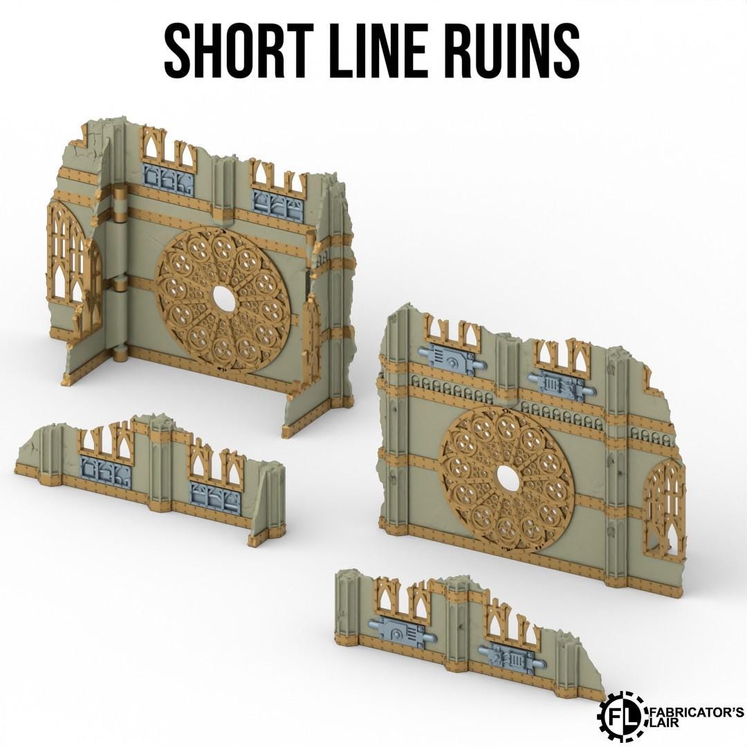 11th EDITION full table Foldable Gothic core Terrain set  *PHYSICAL PRINTS*