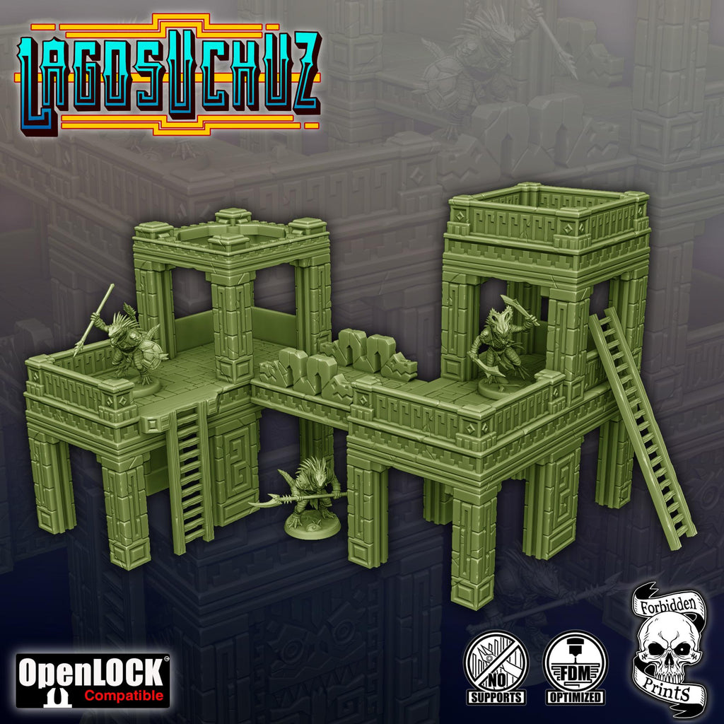 Jungle Ruins Terrain Set, Lagosuchuz, D&D Miniatures, Fantasy Wargaming Terrain