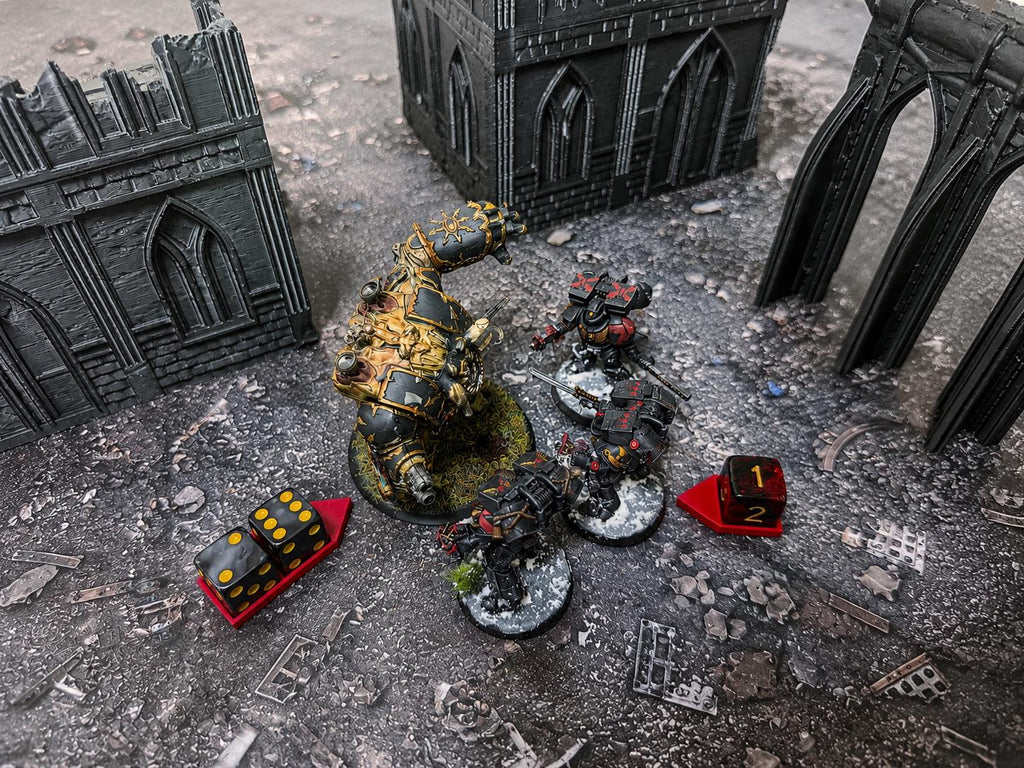 Tabletop Dice Holder & Wound Tracker | 3D Printed Dice Tray for Wargaming | 40K Compatible Gaming Accessory
