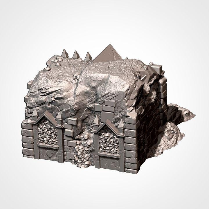 Skull Tomb and monuments Scatter terrain for Fantasy Wargaming