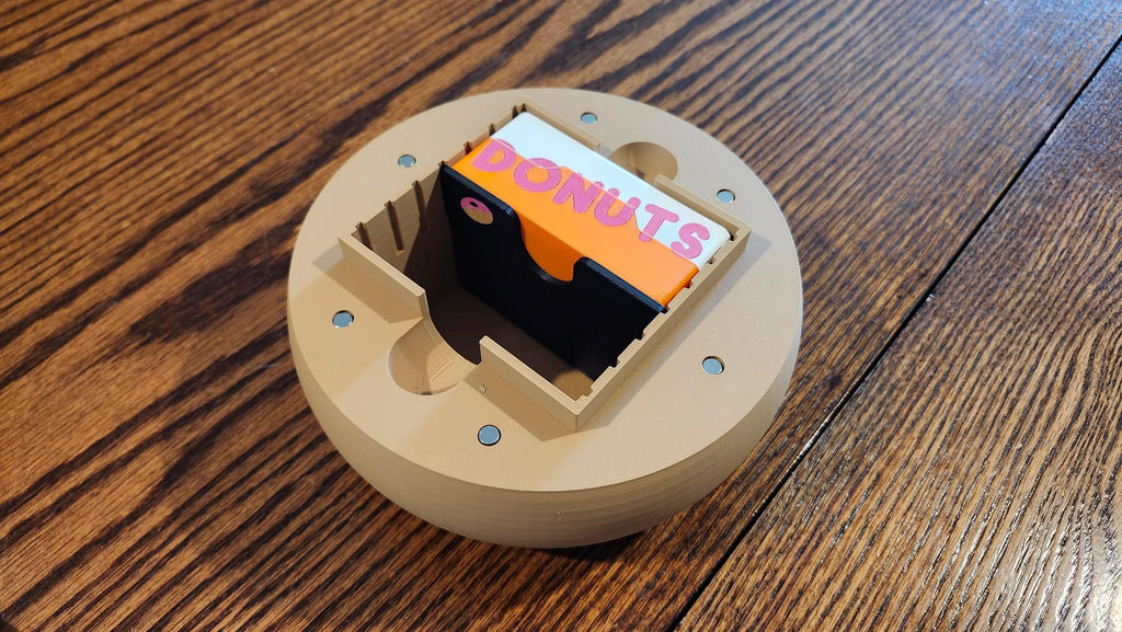 Donut Deck Box with Token Box & Divider | 3D Printed TCG Card Storage | MTG Commander Deck Box | Trading Card Game Accessory