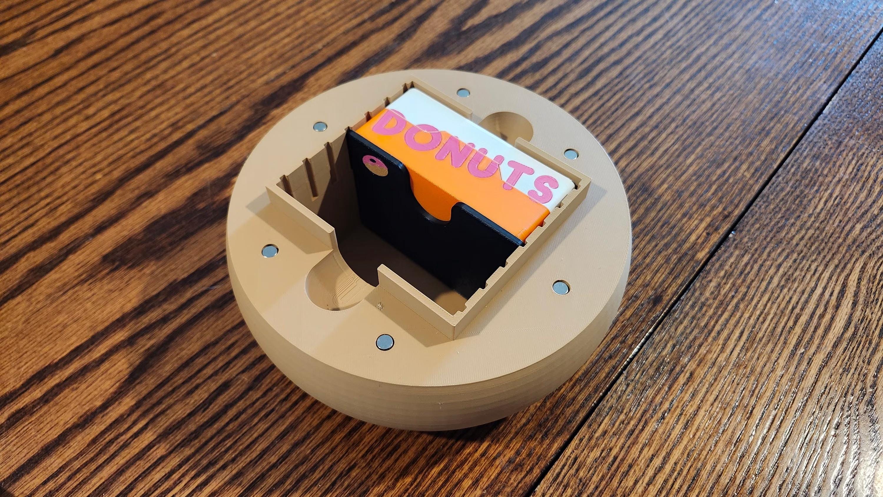 Donut Deck Box with Token Box & Divider | 3D Printed TCG Card Storage | MTG Commander Deck Box | Trading Card Game Accessory
