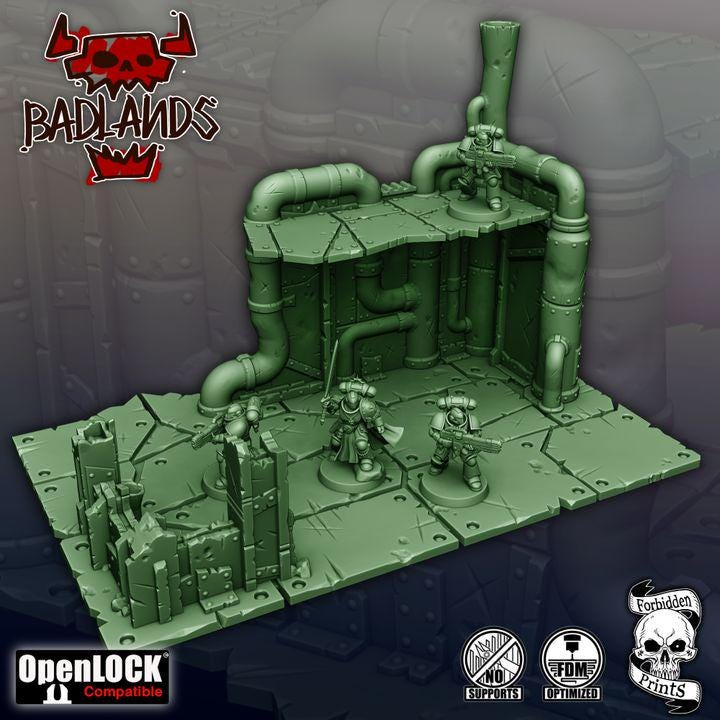 11th EDITION ready Badlands Terrain set  *PHYSICAL PRINTS*