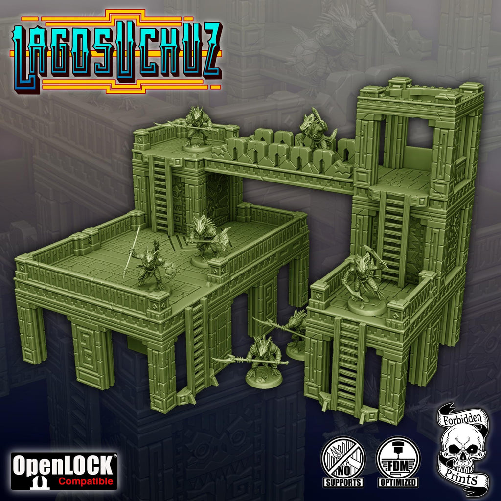 Jungle Ruins Terrain Set, Lagosuchuz, D&D Miniatures, Fantasy Wargaming Terrain