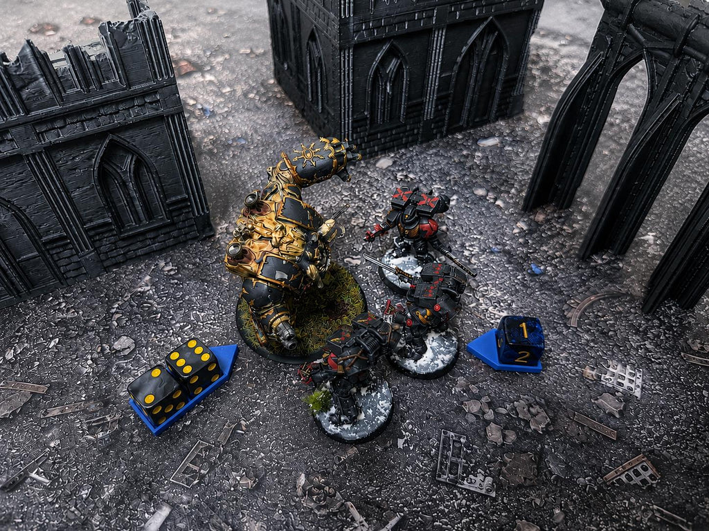 Tabletop Dice Holder & Wound Tracker | 3D Printed Dice Tray for Wargaming | 40K Compatible Gaming Accessory