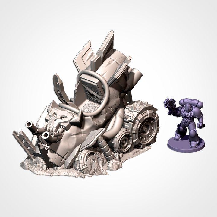 SC-FI Space Orc Crashed Vehicles