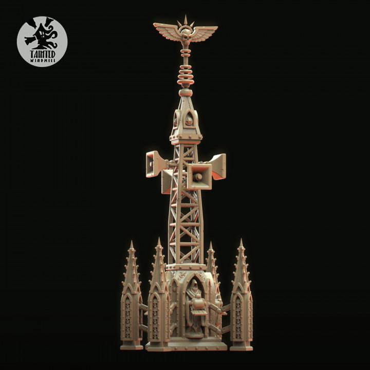 Modular Gothic Antenna Control Point Terrain | Gothic Industrial Sci-Fi Wargaming Scenery