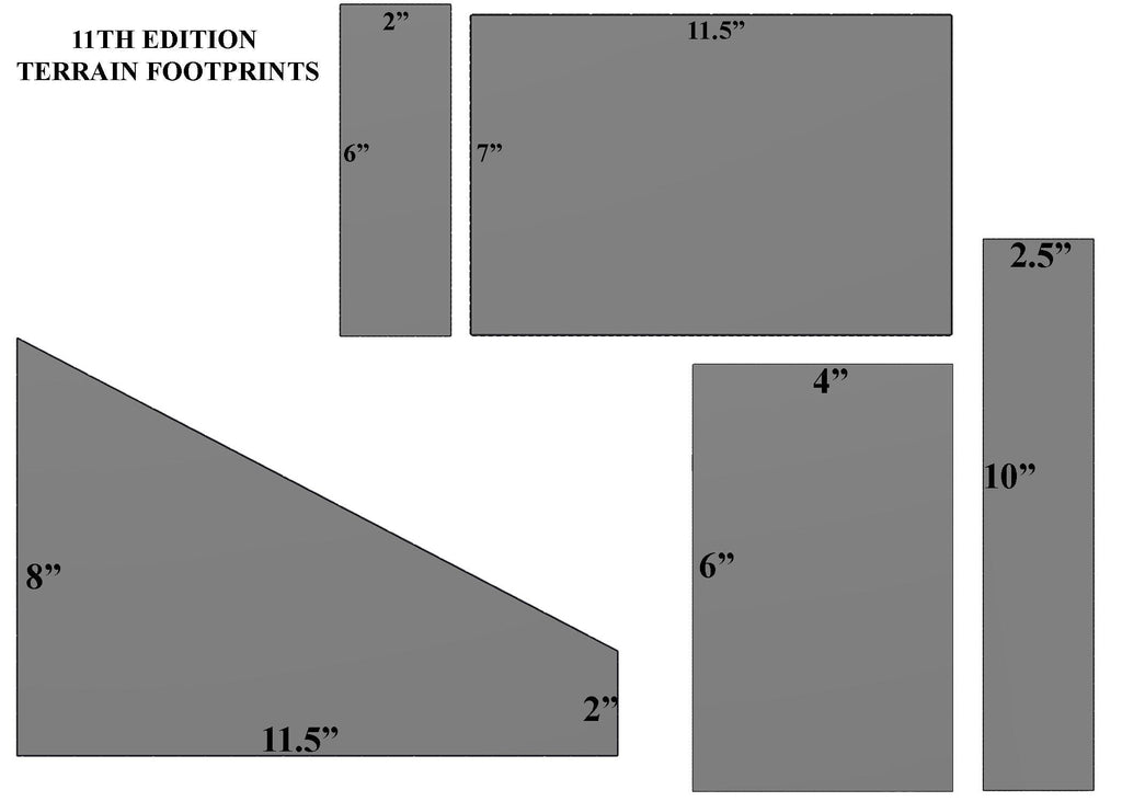 11th EDITION Basic Terrain Layouts *PHYSICAL PRINTS*