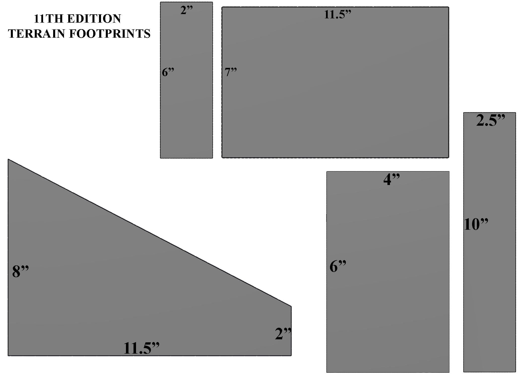 11th EDITION Basic Terrain Layouts *PHYSICAL PRINTS*