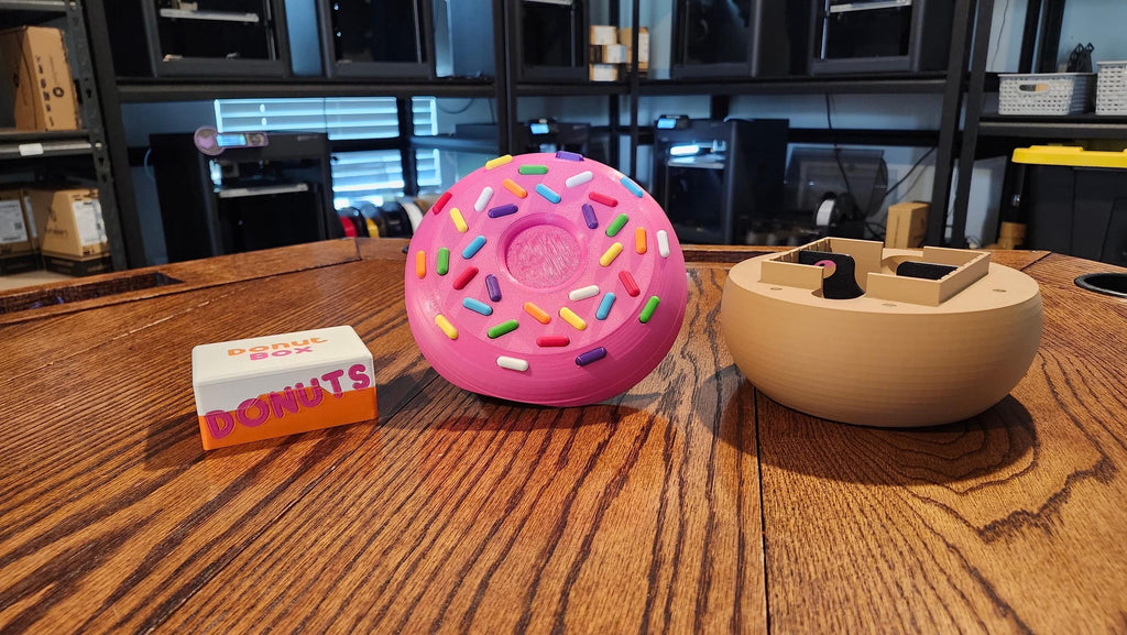 Donut Deck Box with Token Box & Divider | 3D Printed TCG Card Storage | MTG Commander Deck Box | Trading Card Game Accessory