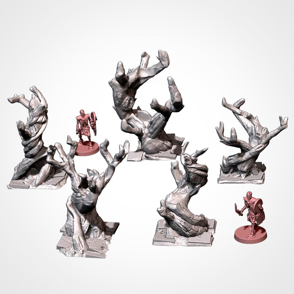Haunted Cemetery Terrain Set | Gothic Church & Mausoleum | 3D Printed Tabletop Scenery | DnD, RPG, Wargaming, Graveyard Terrain