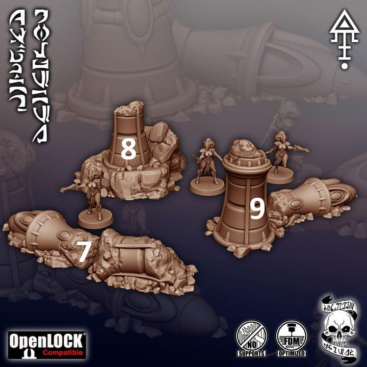 Alien Sc-Fi Towers for wargaming