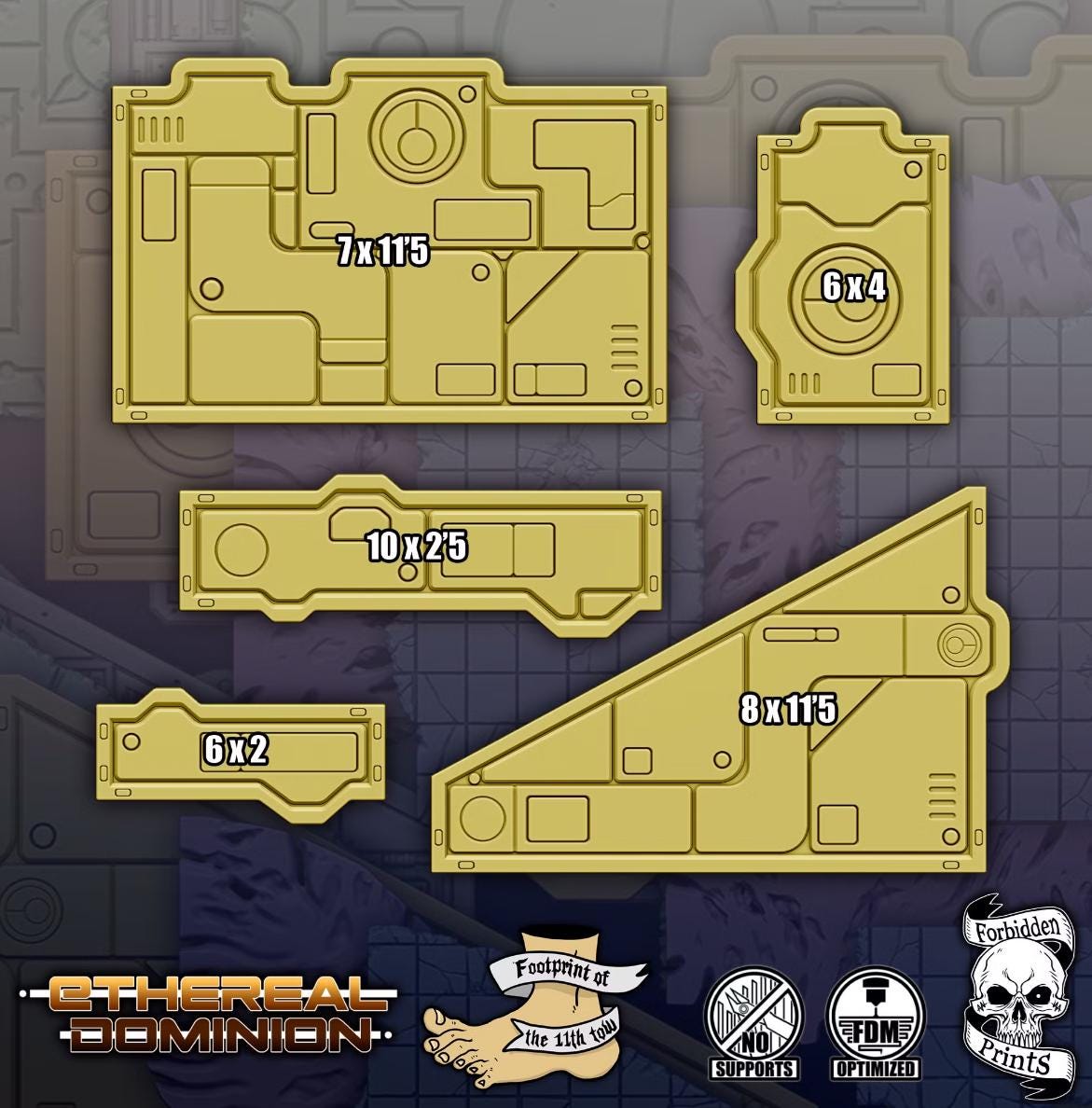 11th EDITION Ethereal Dominion Terrain Layouts *PHYSICAL PRINTS*