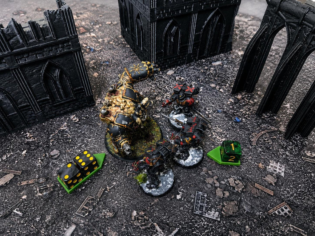 Tabletop Dice Holder & Wound Tracker | 3D Printed Dice Tray for Wargaming | 40K Compatible Gaming Accessory