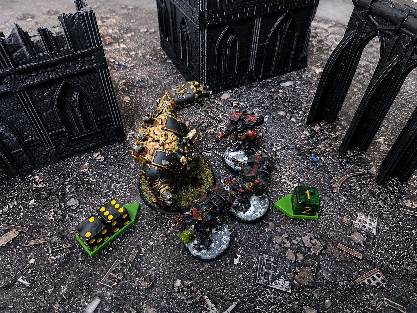 Tabletop Dice Holder & Wound Tracker | 3D Printed Dice Tray for Wargaming | 40K Compatible Gaming Accessory