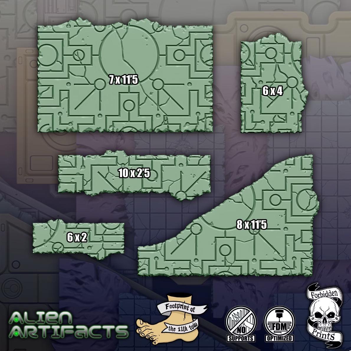 11th EDITION  Alien Artificats Terrain Layouts *PHYSICAL PRINTS*