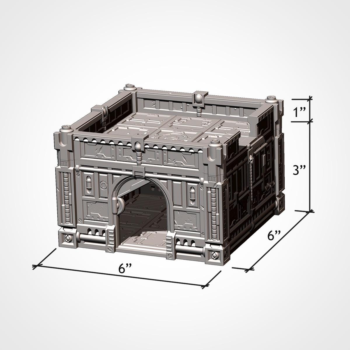 Modular Sci-Fi Hive City Terrain Set | 28mm Wargaming Buildings, Stackable Ruins