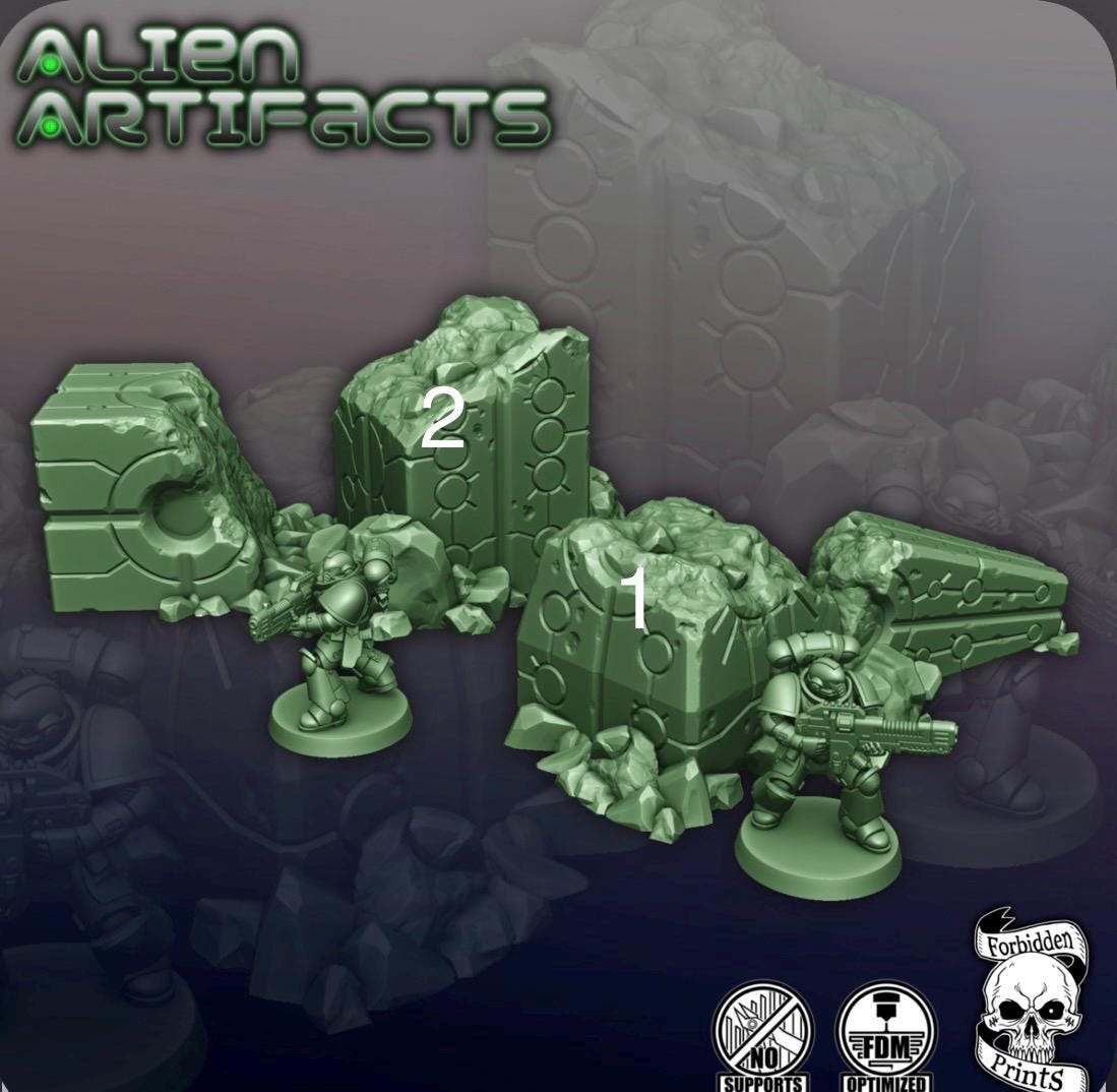 Sc-Fi Alien Artifacts for Wargaming