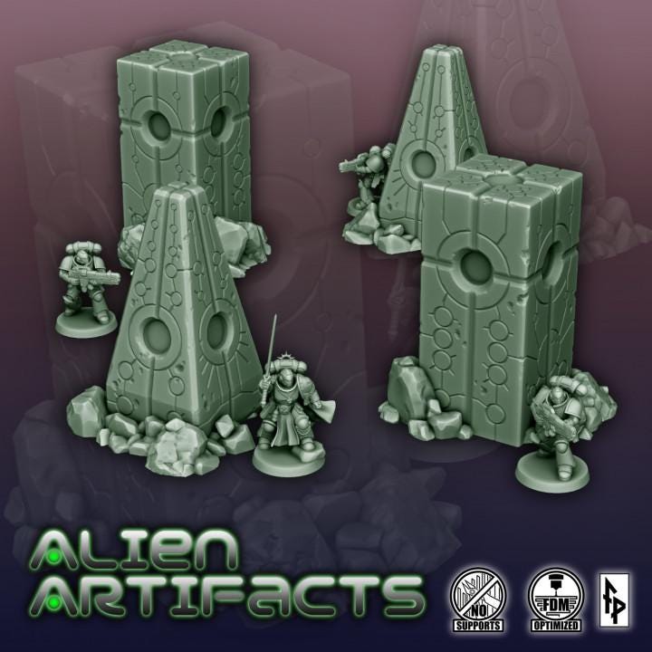 Sc-Fi Alien Artifacts for Wargaming