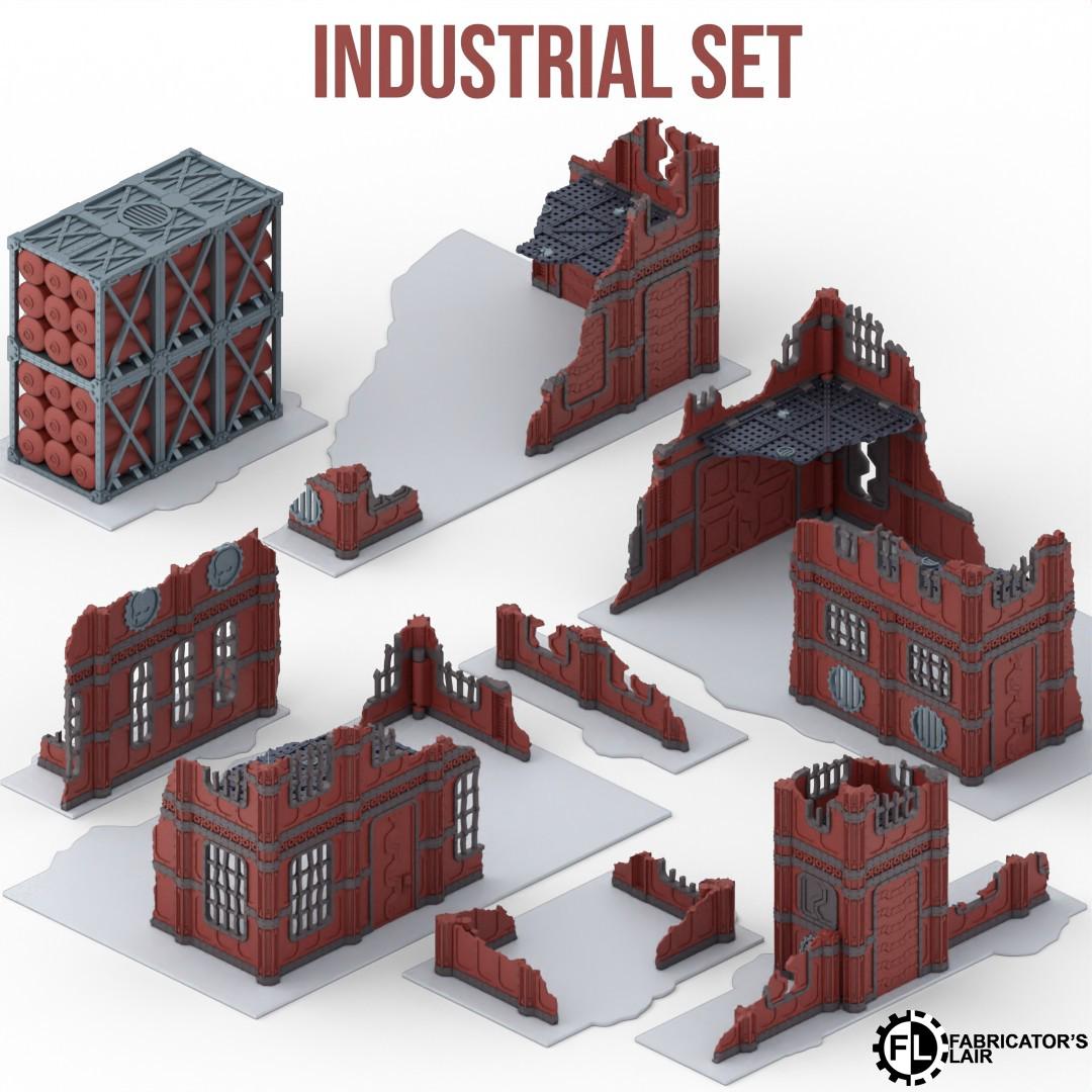 11th EDITION full table  Foldable Industrial Core  Terrain set  *PHYSICAL PRINTS*