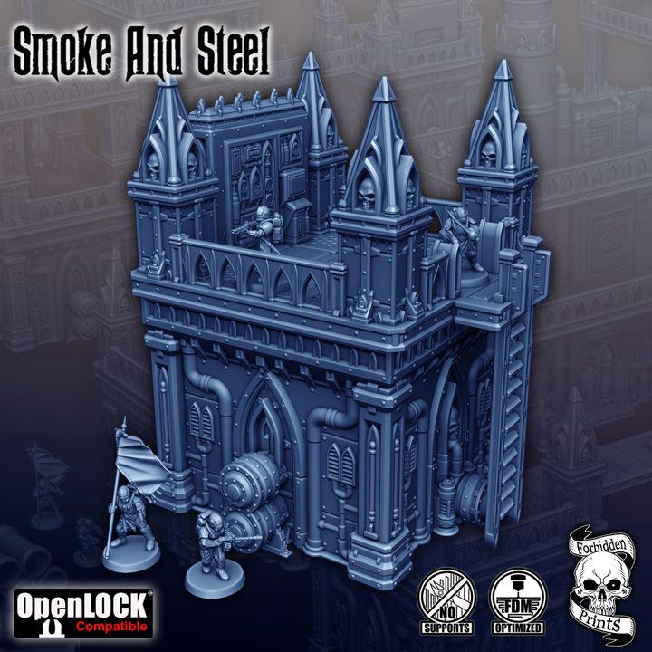 Smoke & Steel Industrial Terrain Set | Sci-Fi Wargaming Scenery (28mm-32mm) 11th Edition Terrain
