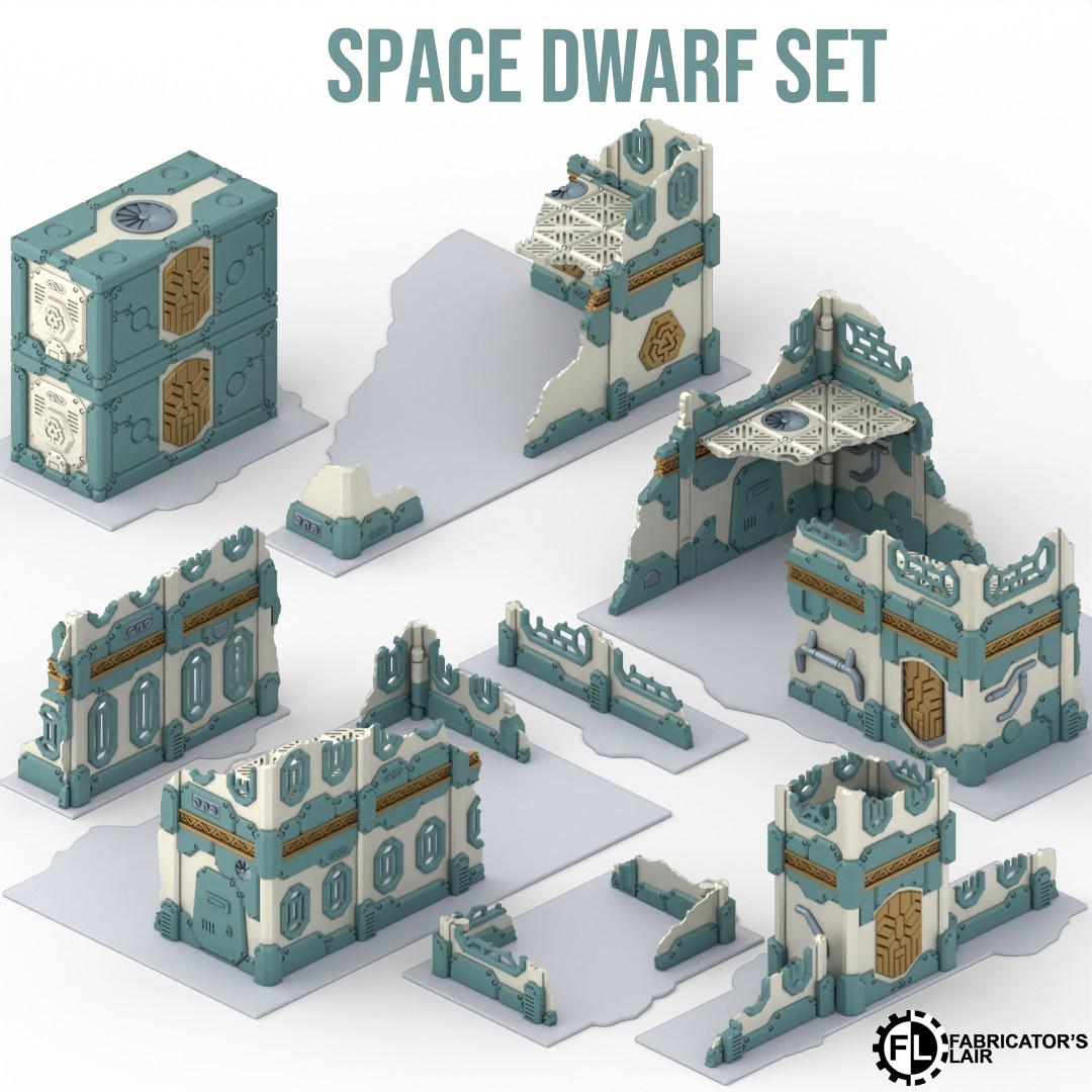 11th EDITION full table Foldable Space Dwarf core Terrain set  *PHYSICAL PRINTS*