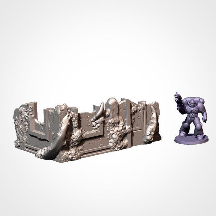 Sc-Fi Infected City Ruins for Wargaming