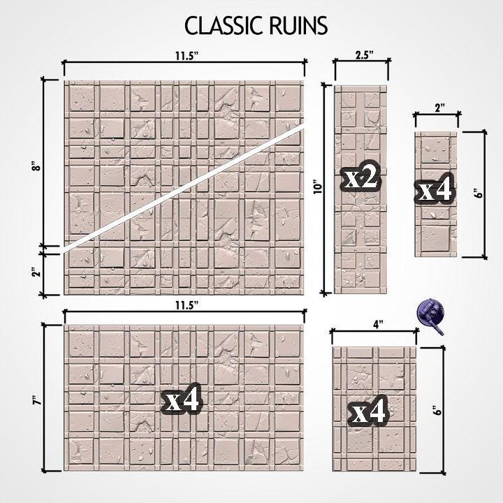 11th EDITION Classic Ruins Terrain Layouts *PHYSICAL PRINTS*