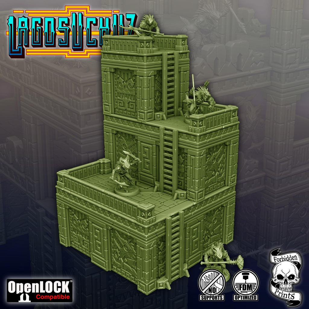 Jungle Ruins Terrain Set, Lagosuchuz, D&D Miniatures, Fantasy Wargaming Terrain