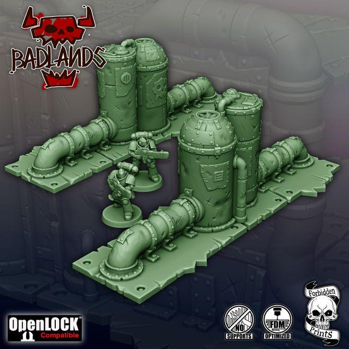 11th EDITION ready Badlands Terrain set  *PHYSICAL PRINTS*