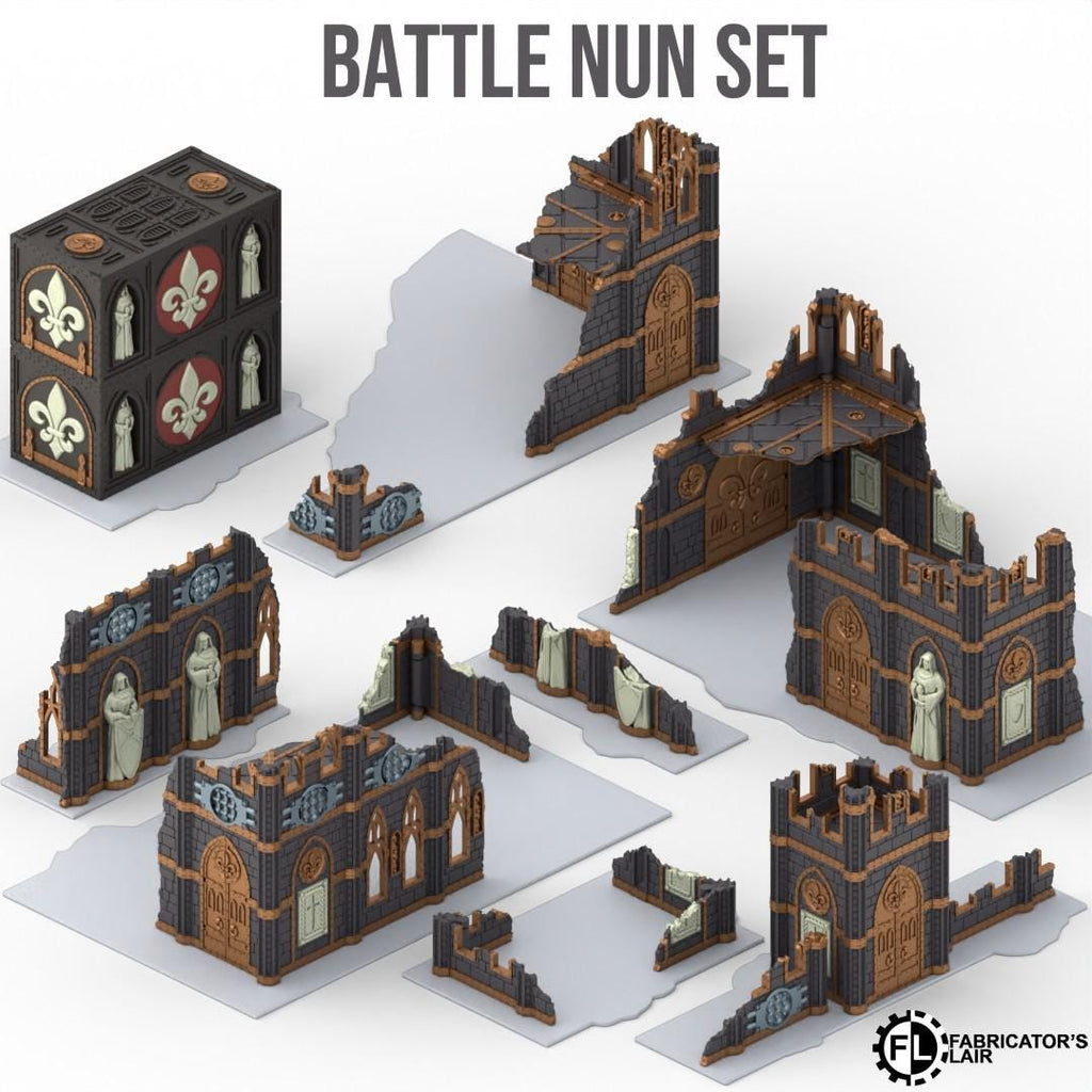11th EDITION full table  Foldable Battle Nun  Terrain set  *PHYSICAL PRINTS*