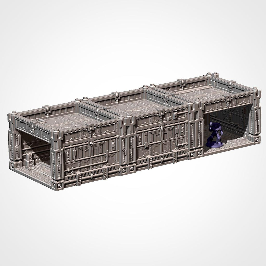 Modular Sci-Fi Hive City Terrain Set | 28mm Wargaming Buildings, Stackable Ruins