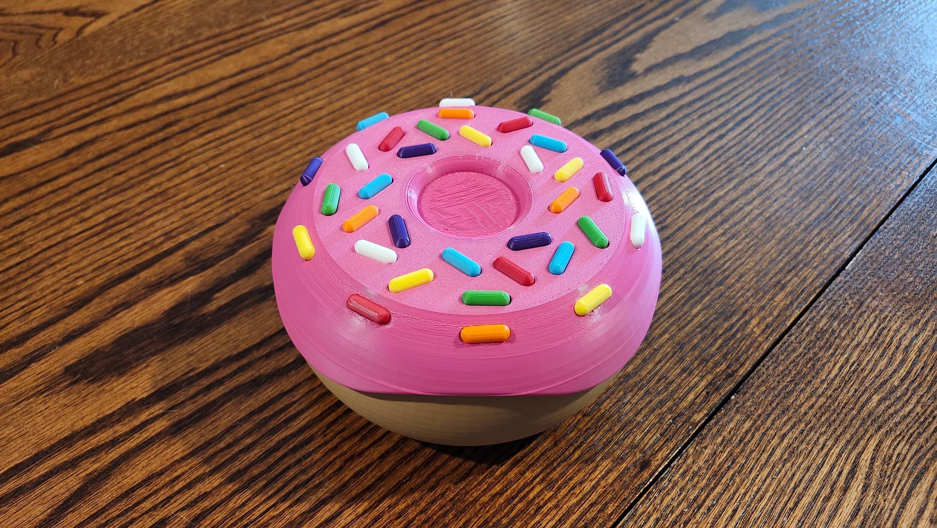 Donut Deck Box with Token Box & Divider | 3D Printed TCG Card Storage | MTG Commander Deck Box | Trading Card Game Accessory